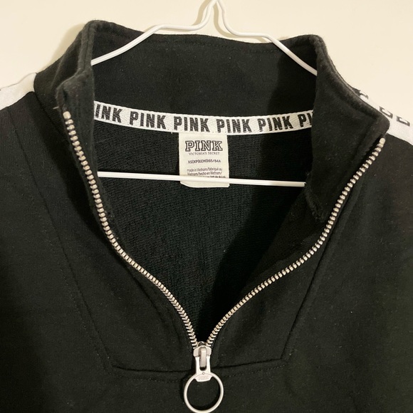 Victoria Secret’s PINK Black Quarter zip - Picture 2 of 8